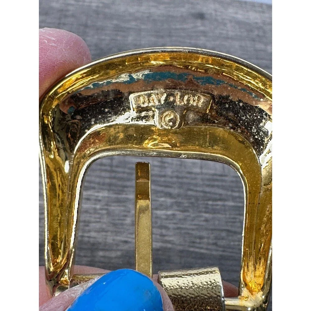 VTG Day-Lor Belt Women's Tri Color Metallic Braided Gold Silver Copper